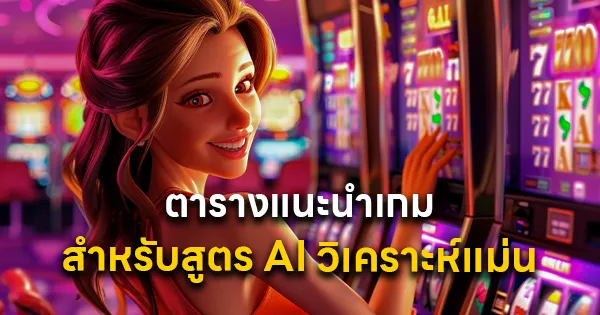 ตารางแนะนำเกม สำหรับสูตร AI วิเคราะห์แม่น