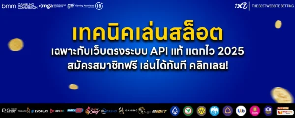 เทคนิคเล่นสล็อตเฉพาะกับเว็บตรงระบบ API แท้